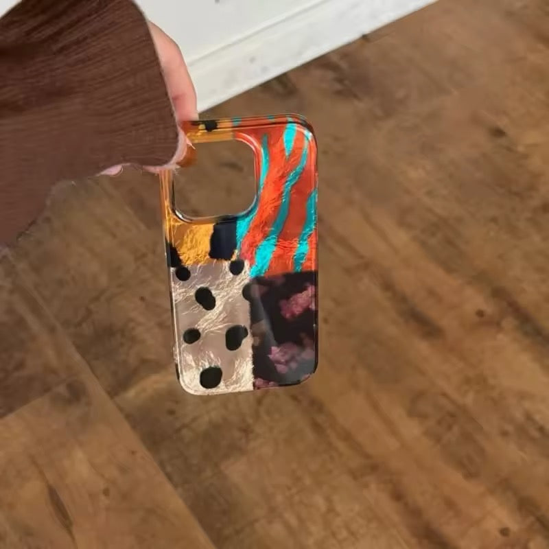 Protective TPU silicone leopard print phone cover