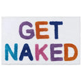 Modern Get Naked bath mat, perfect for apartment and dorm decor