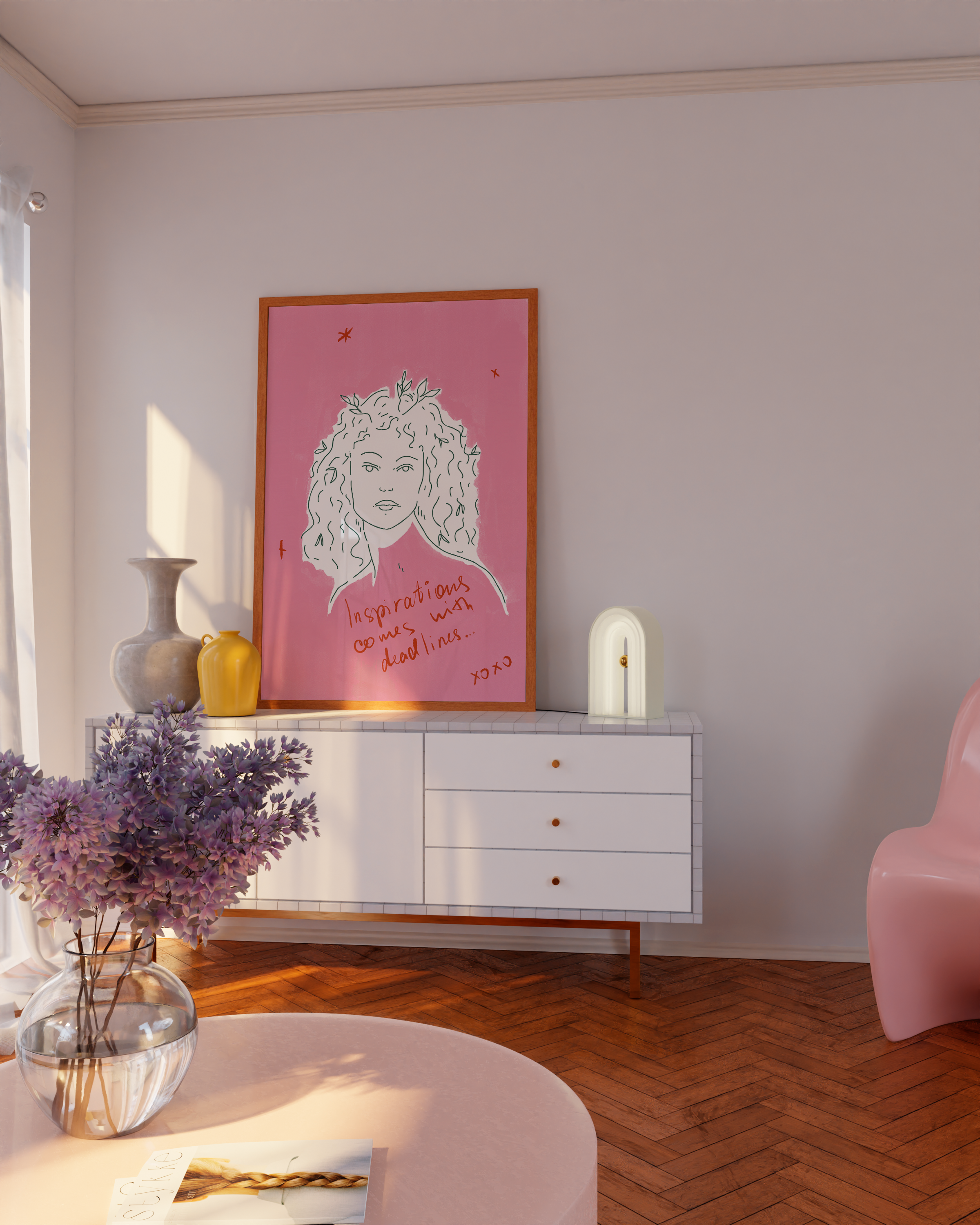 Motivational quote poster for Gen Z girls, perfect for dorm walls and creative spaces.