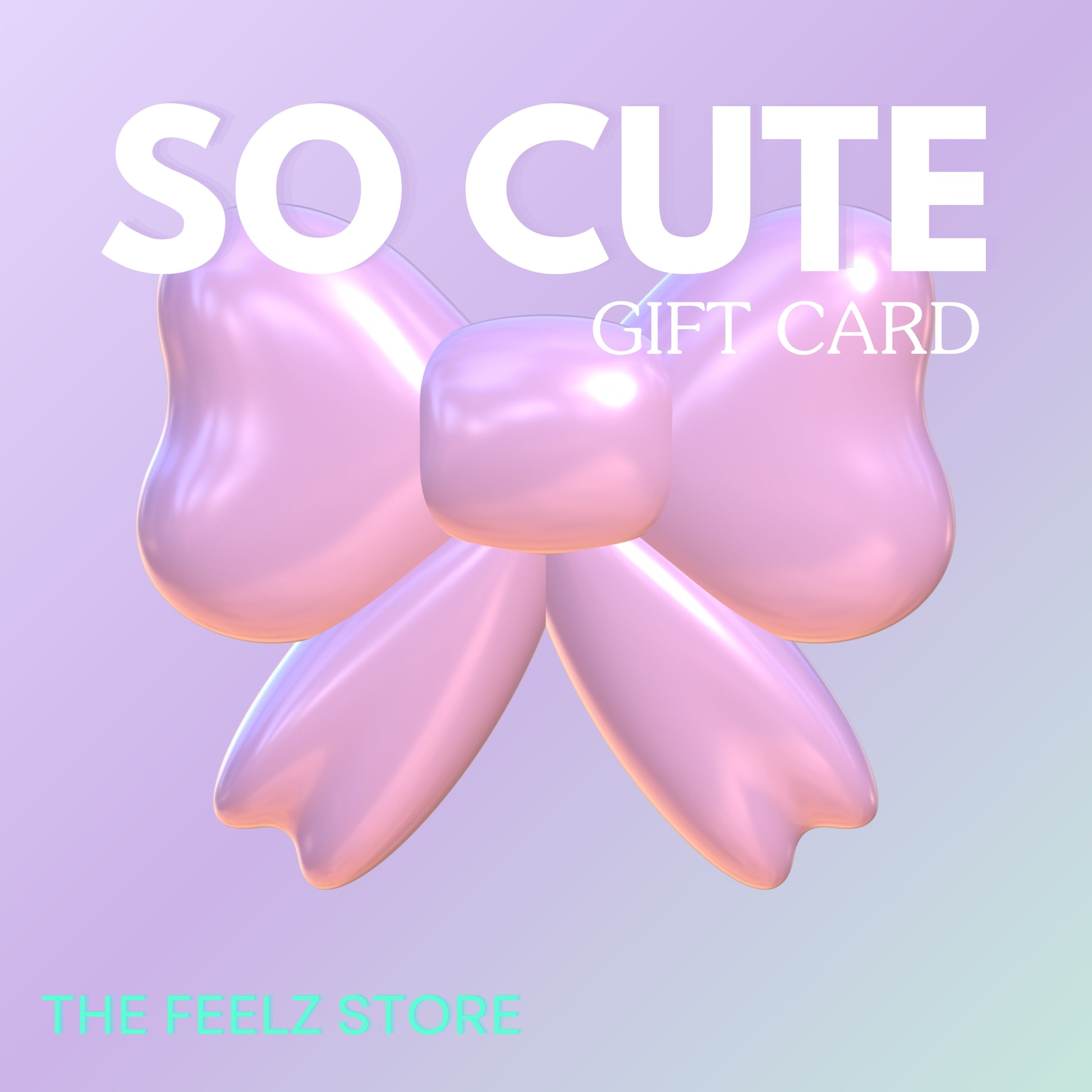 So Cute Gift Card for Soft Girl Room Decor and Pastel Lighting