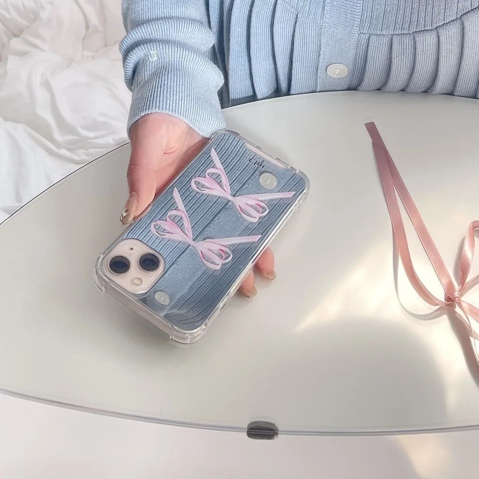 Gifts for Her – Pink Mirror iPhone Case with Bow