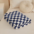 Soft flannel checkered throw for kids' and pets' cozy comfort