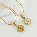 Custom Gold Clover Necklace with dainty satellite chain