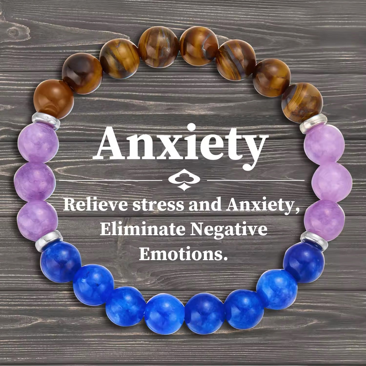 Meditation and yoga beaded bracelet for stress relief