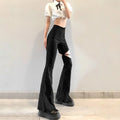 Women's Gothic Flared Pants Black