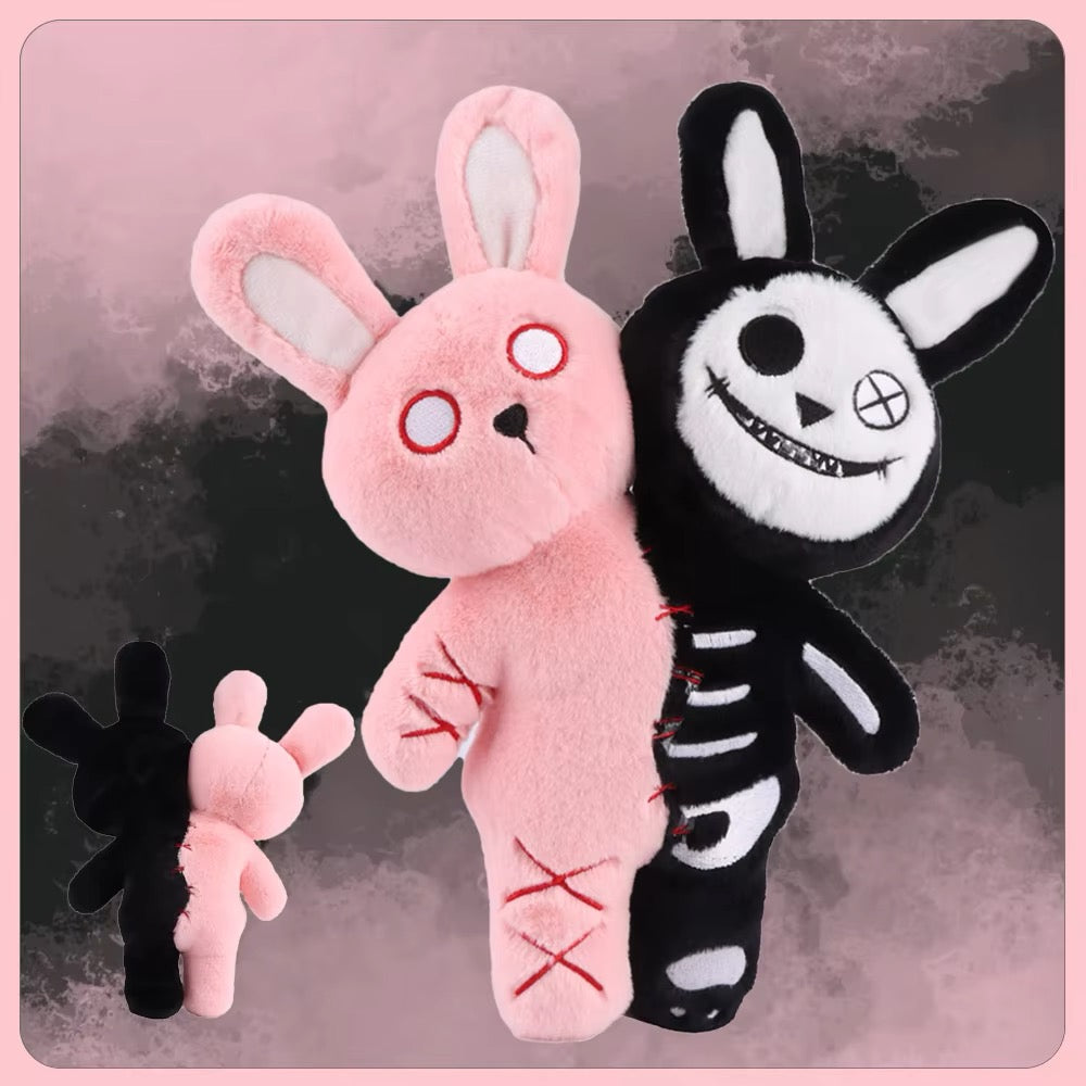 Stuffed Rabbit Skull Gothic Skull Rabbit Plush Toy – Horror Toy Gothic Decor – The Feelz