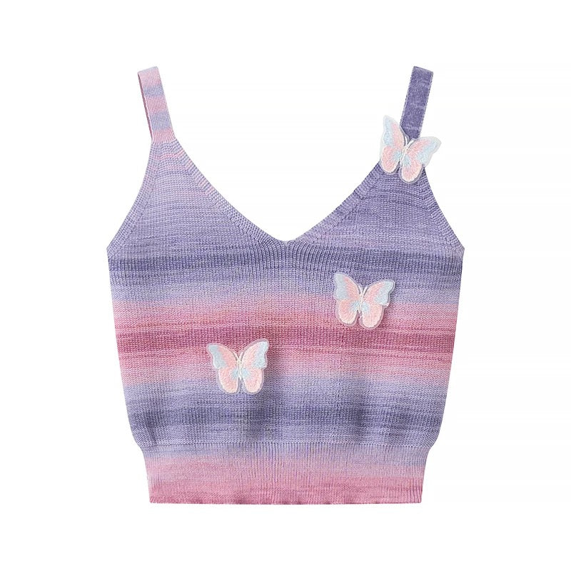 Gradient Butterfly Tank Top - Eye-catching, stylish design for women