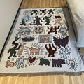 Graffiti pattern throw blanket for bedroom decor and picnics