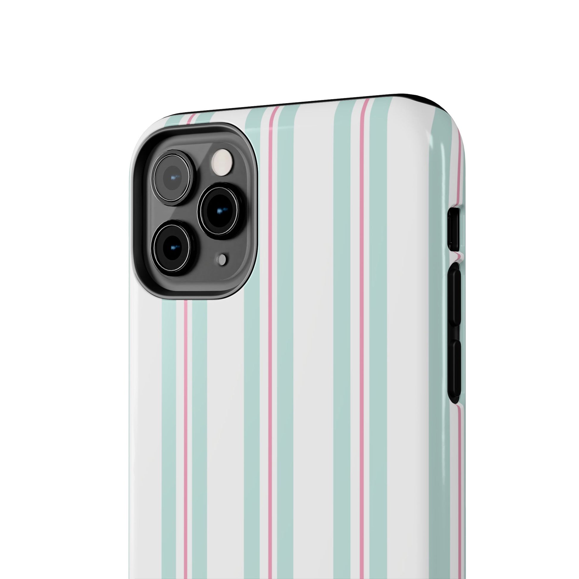 Green & Pink Striped iPhone Case Green & Pink Striped iPhone Case