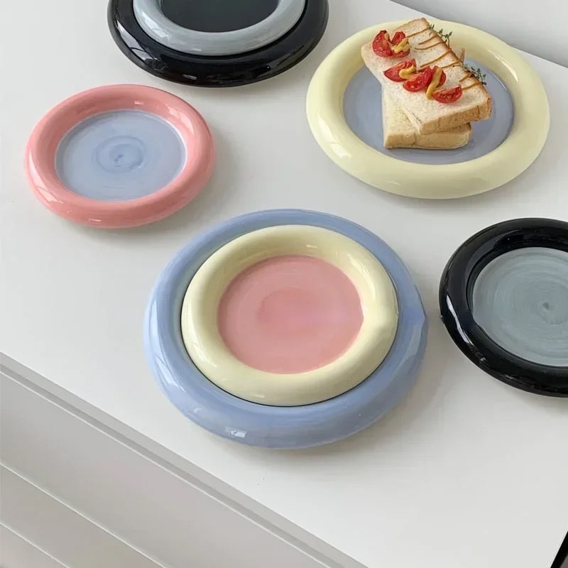 Kawaii pastel ceramic tray for small items