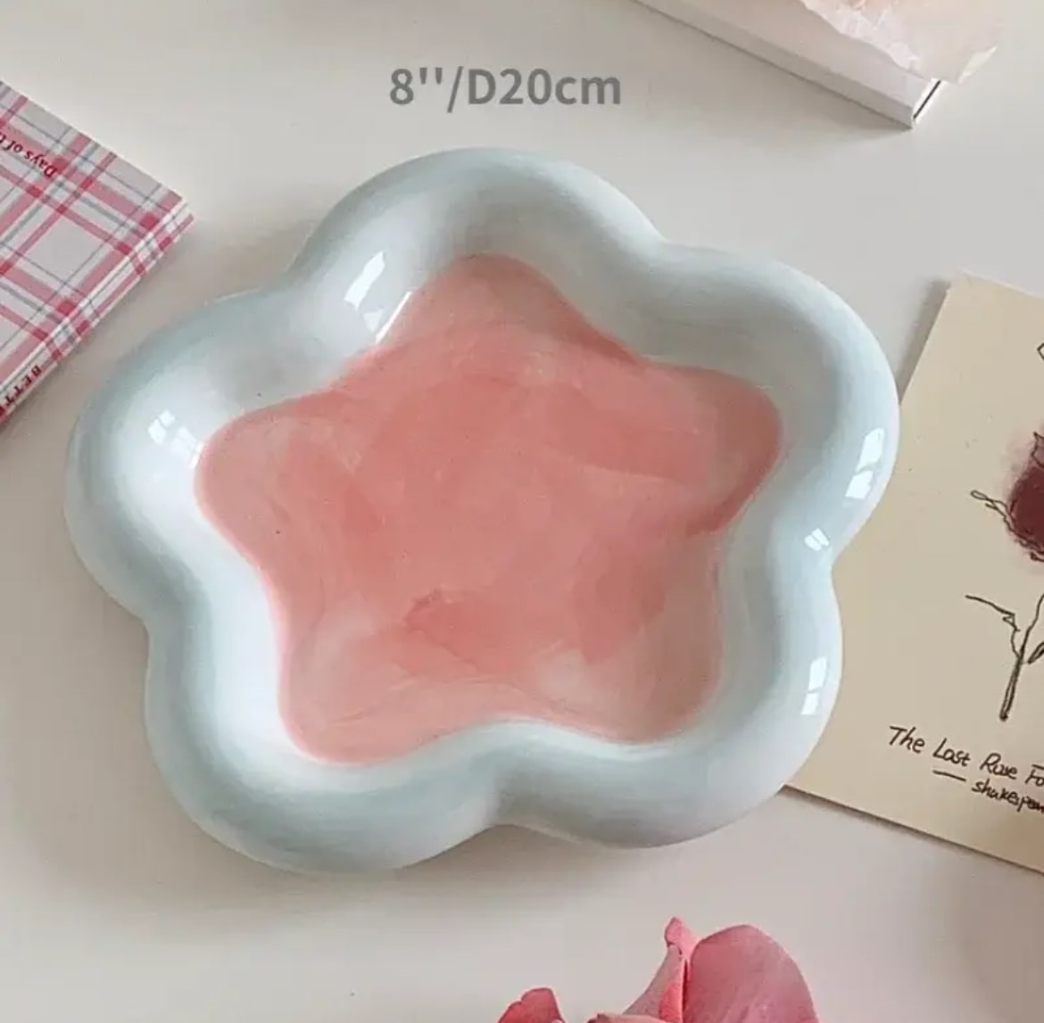 Korean vintage-inspired ceramic storage plate