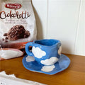 Handmade Blue Cloud Ceramic Mug for Coffee Lovers