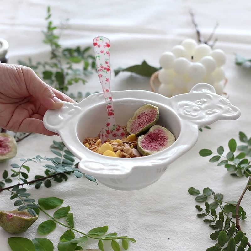 Handmade ceramic bowl for children's tableware