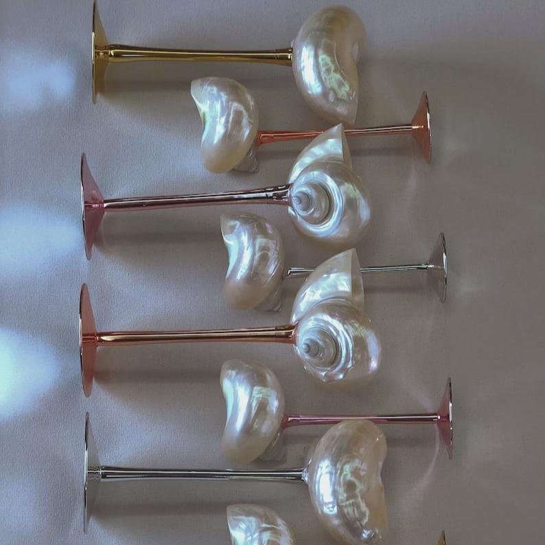 Seashell Goblet Cocktail Glass for Party Decor