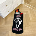 Black Halloween ghost rug with Ghostface lighter design