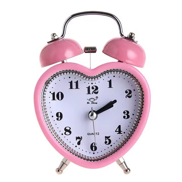 Heart pink alarm clock for aesthetic bedroom decor