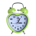 Heart-shaped metal alarm clock for office desk