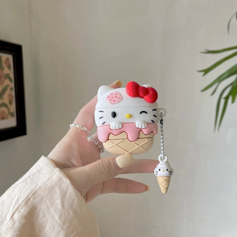 Hello Kitty AirPods case with ice cream design for AirPods 1/2/3