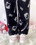 Kawaii Hello Kitty pajama pants for women in wool