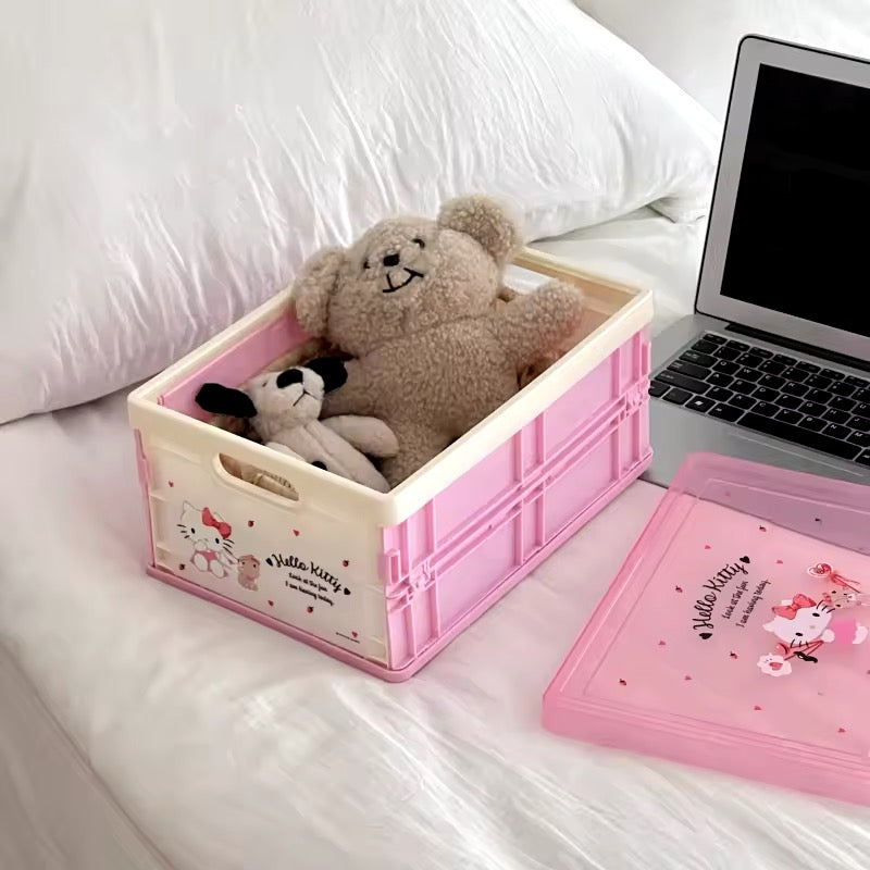 Transparent lid storage box with Sanrio characters