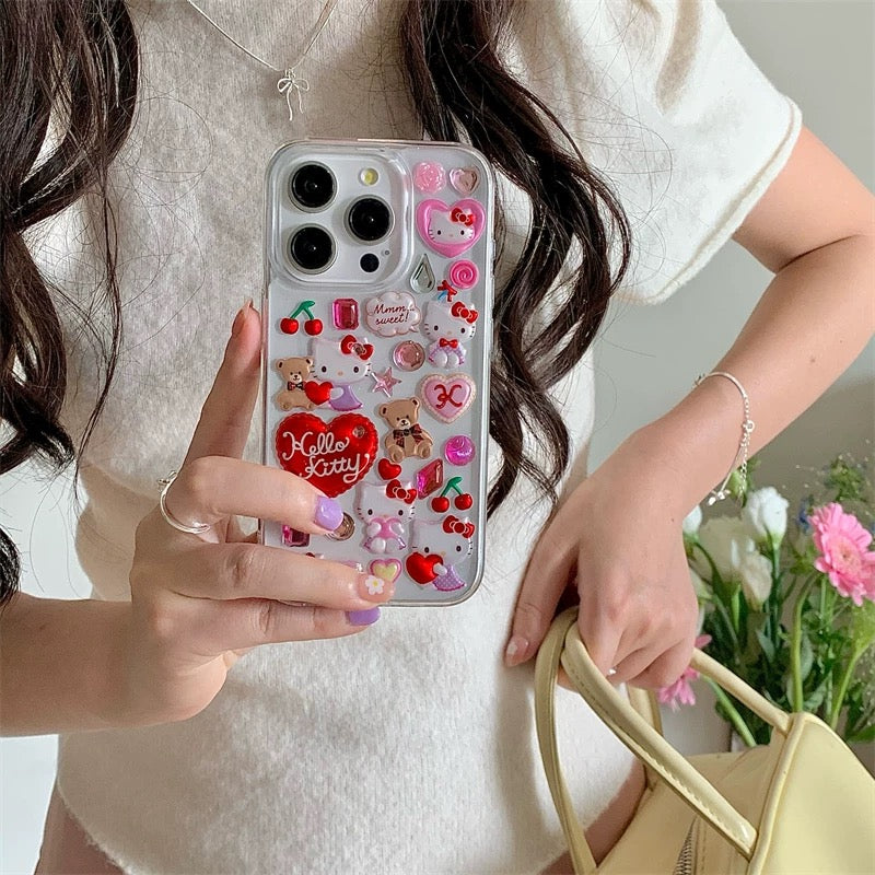 Hello Kitty iPhone case with red kitty aesthetic