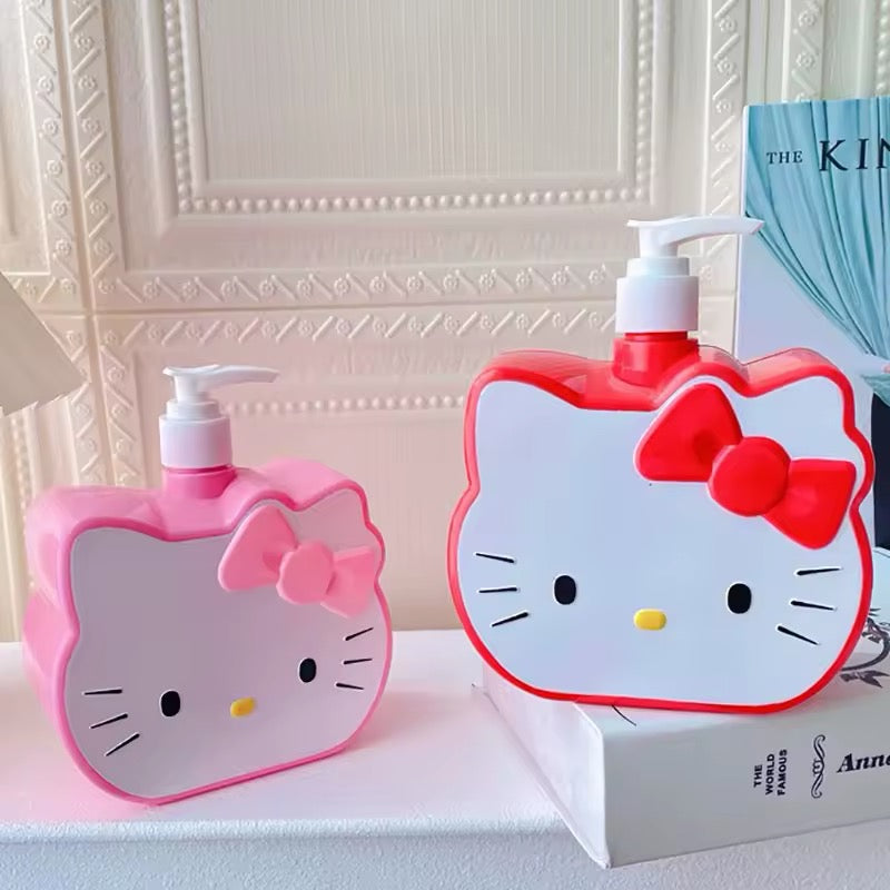 Kawaii Sanrio Hello Kitty dispenser with pink bow details