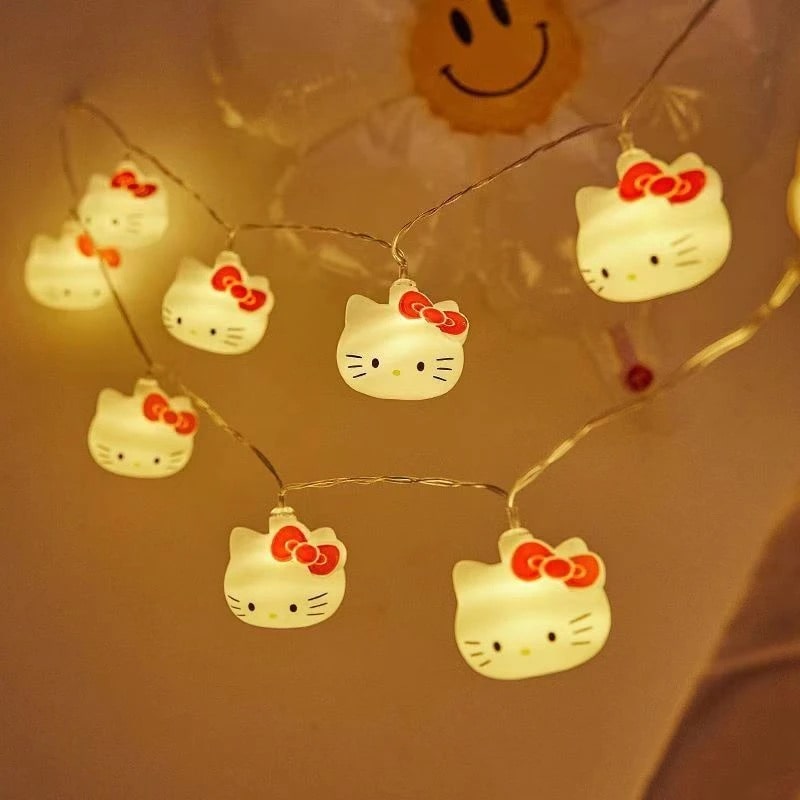 Hello Kitty LED light string for festive room decor