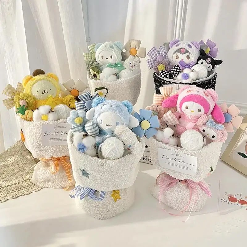 Hello Kitty plush bouquet with cute Sanrio characters