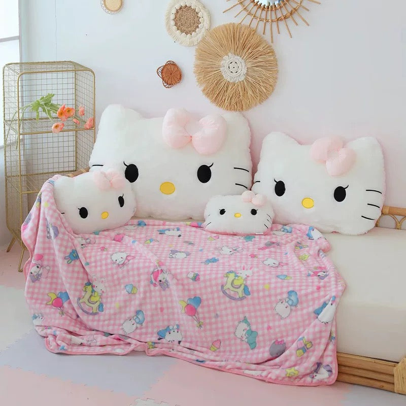 Cuddly and cozy Hello Kitty plush pillow offering superior comfort, playful anime design, and decorative charm