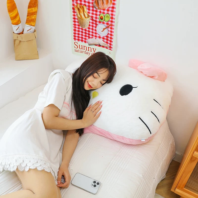 Durable, hand-washable Hello Kitty plush pillow ensuring long-lasting softness and easy care for everyday use