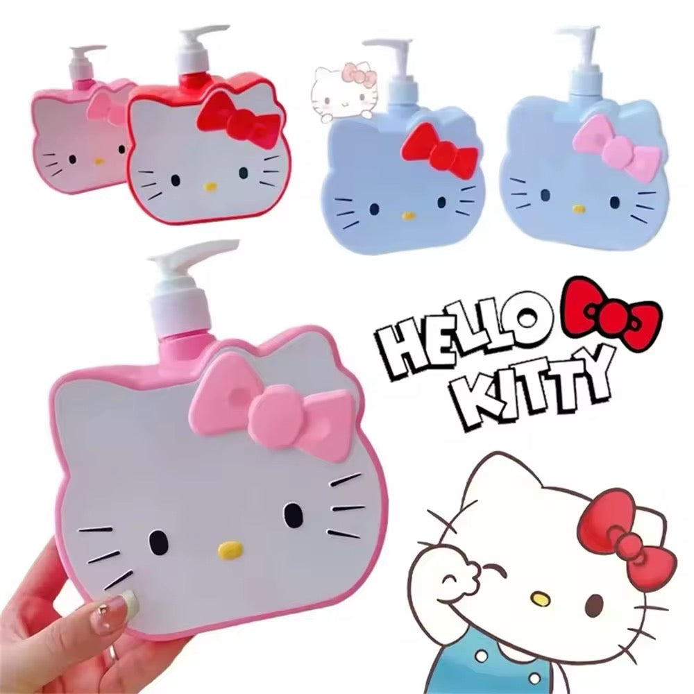 Refillable Hello Kitty bathroom accessory with iconic bow design