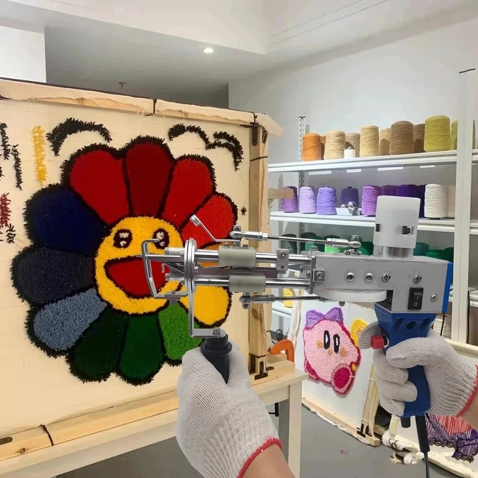 Carpet Tufting Kit with Yarn and Tools