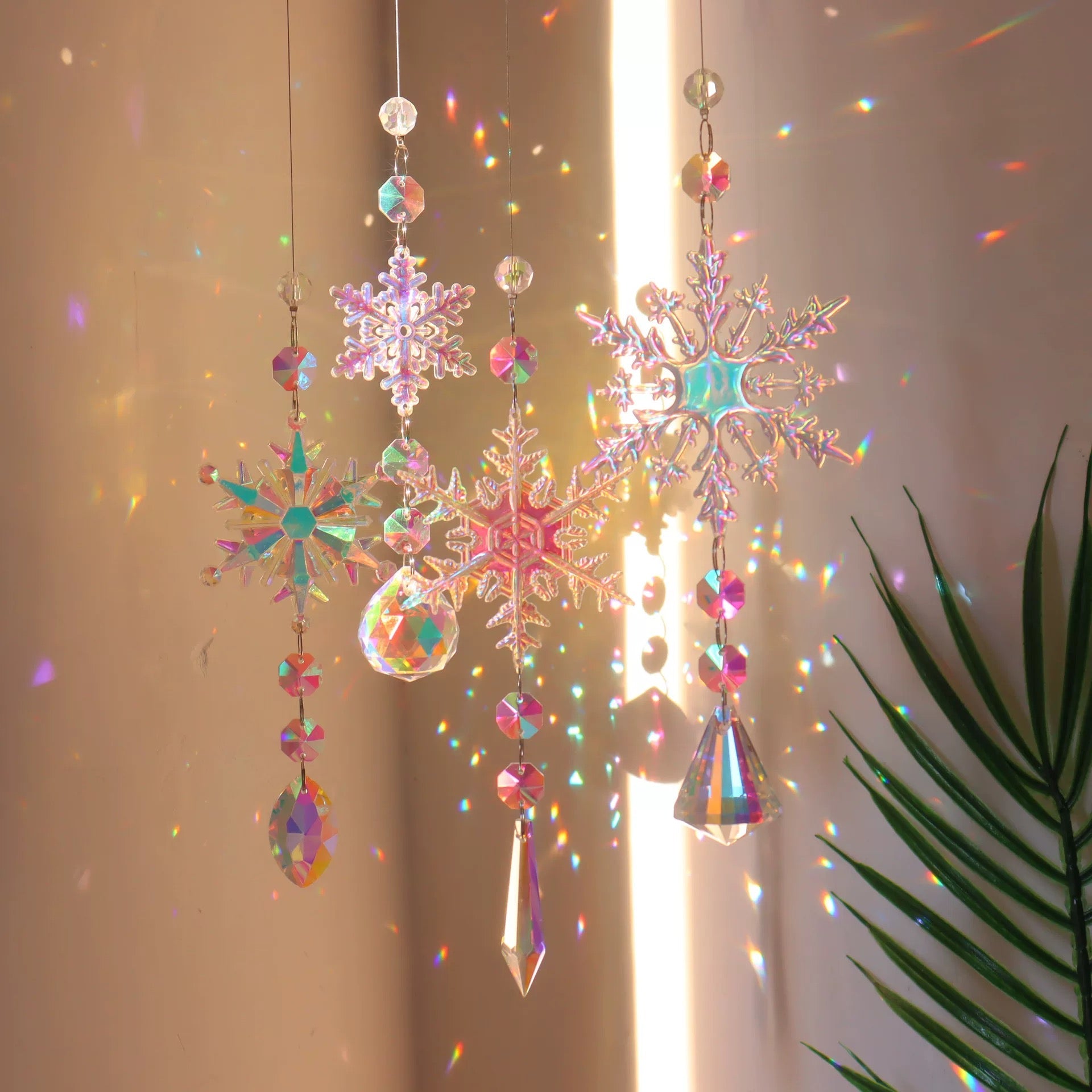 Crystal snowflake suncatcher gift for her for Christmas