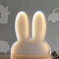 Holiday Gift Rabbit LED Night Light – Cute USB Powered Neon Desk Lamp for Kids and Babies