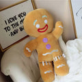 Embroidered gingerbread man pillow for Christmas room accents