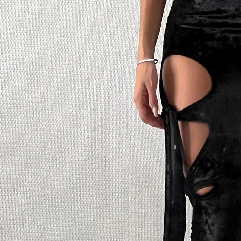 Alt fashion velvet pants with gothic design