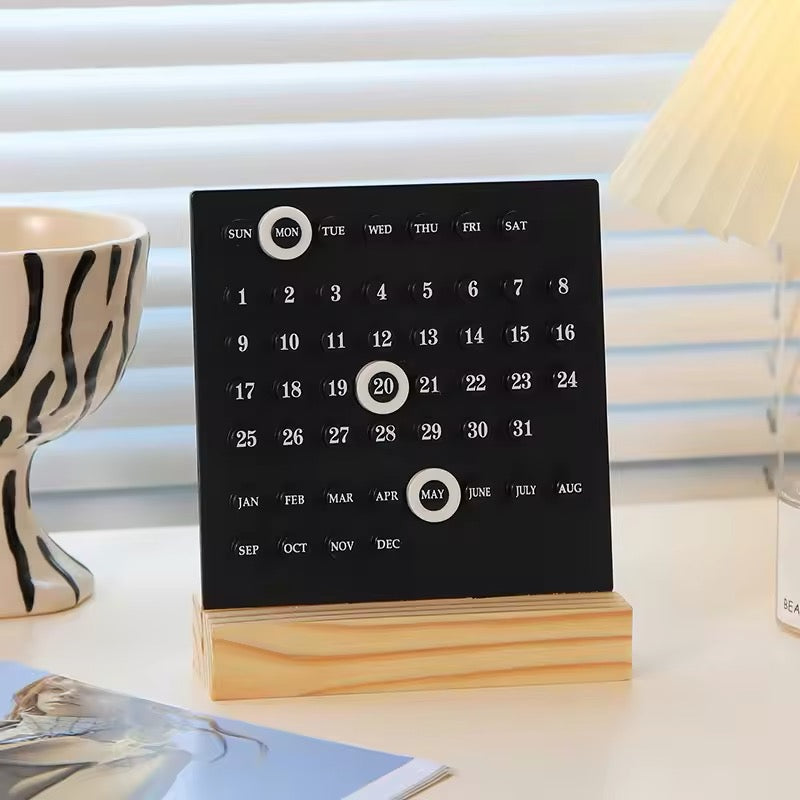 Minimalist desk calendar for home and office use