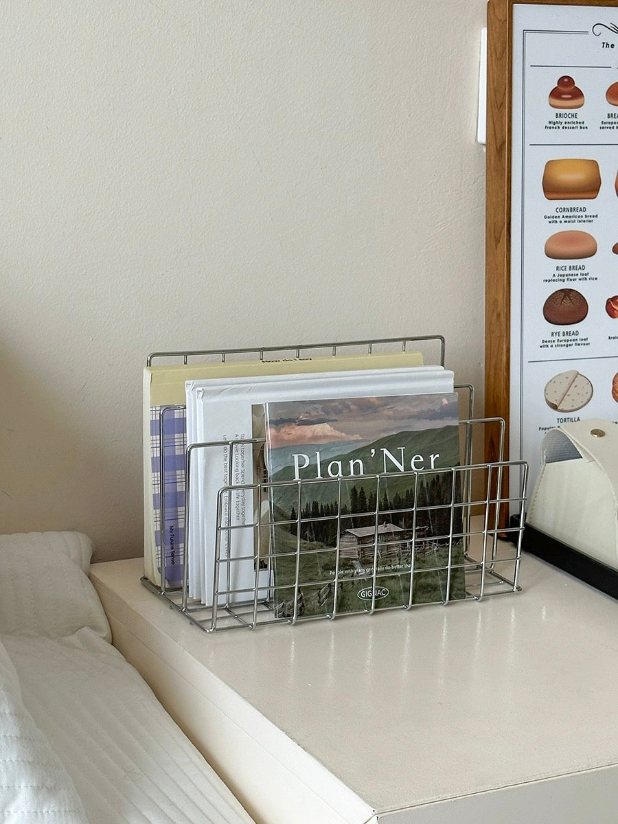 Multi-functional storage rack for magazines and files