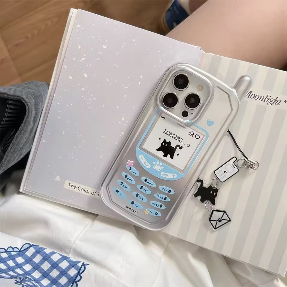 Phone case with loading screen design on a notebook