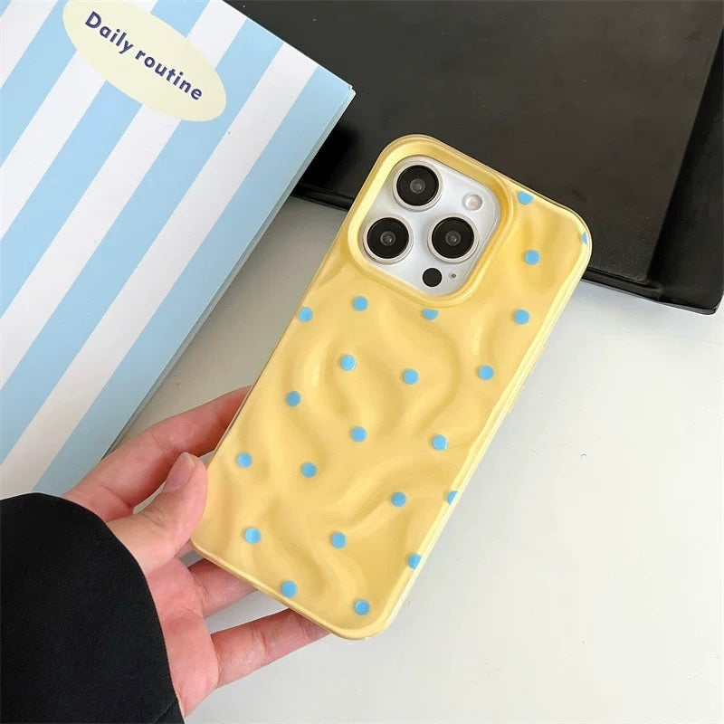 Black and white polka dot case for iPhone — cute and practical design