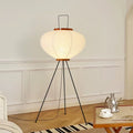 Traditional Japanese rice paper bedside floor lamp