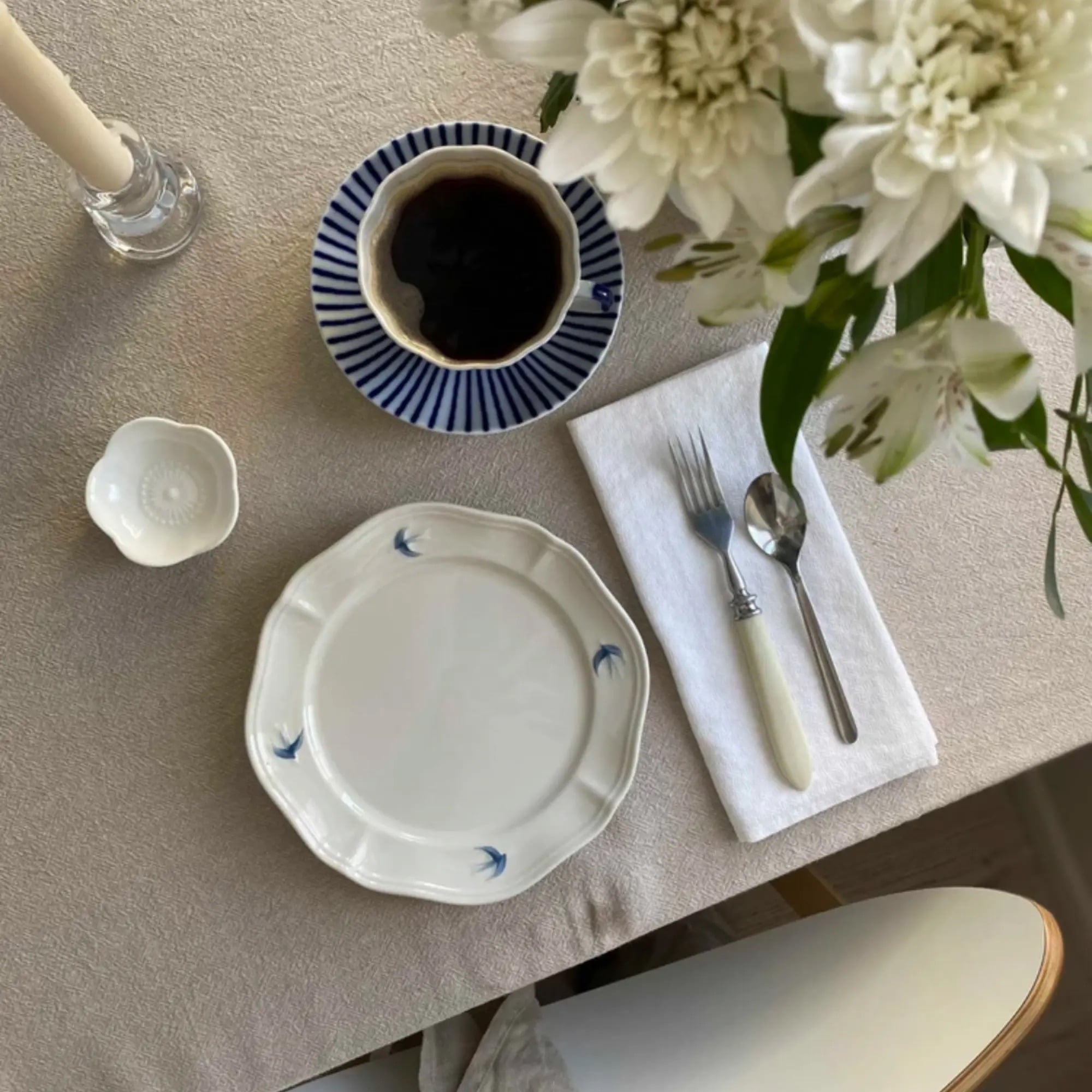 Japanese-style ceramic plate for dining and decor