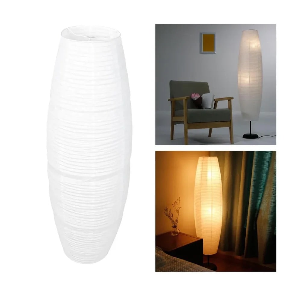 Traditional Japanese rice paper lamp for living room