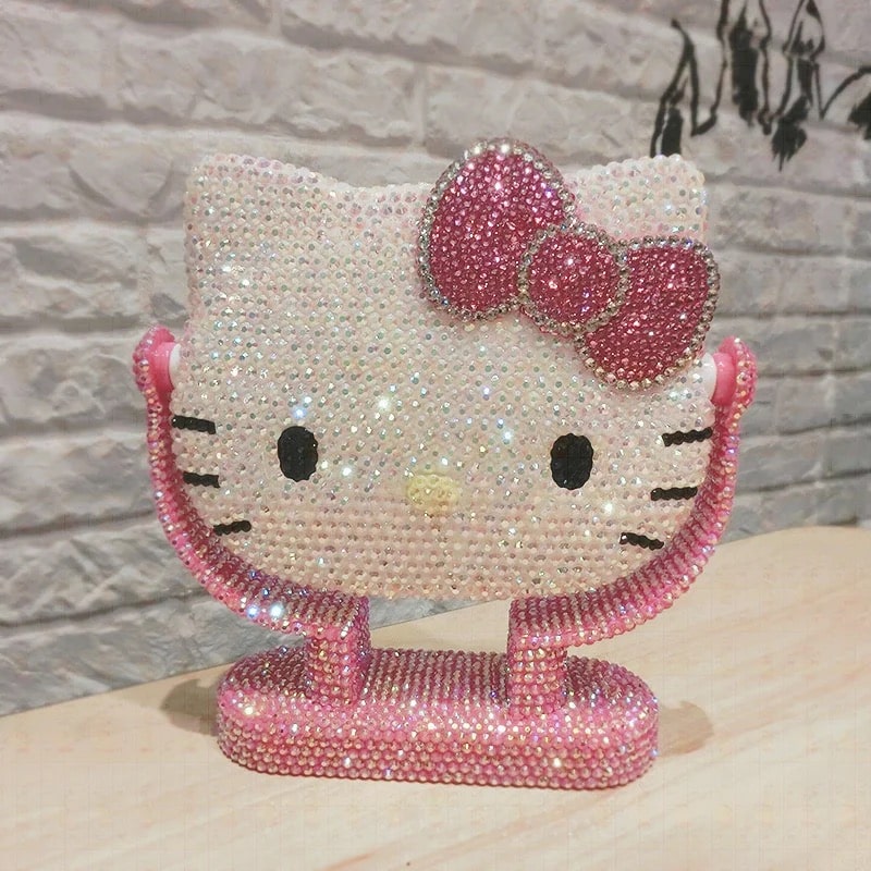 My Melody-inspired mirror with white background – blinged out in style