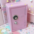 Kawaii piggy bank with key lock for secure coin storage