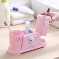 Kawaii Hello Kitty Bathroom Storage – Toothbrush Holder and Cup Set