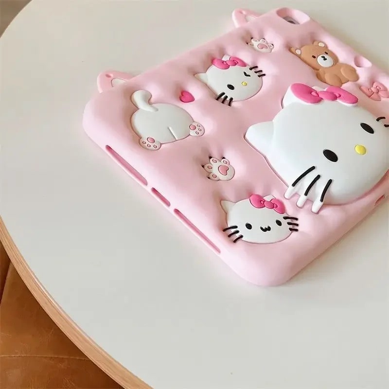 Hello Kitty iPad case with holder strap and stand