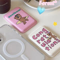 Aesthetic Pink Phone Wallet – Cute Bear Design