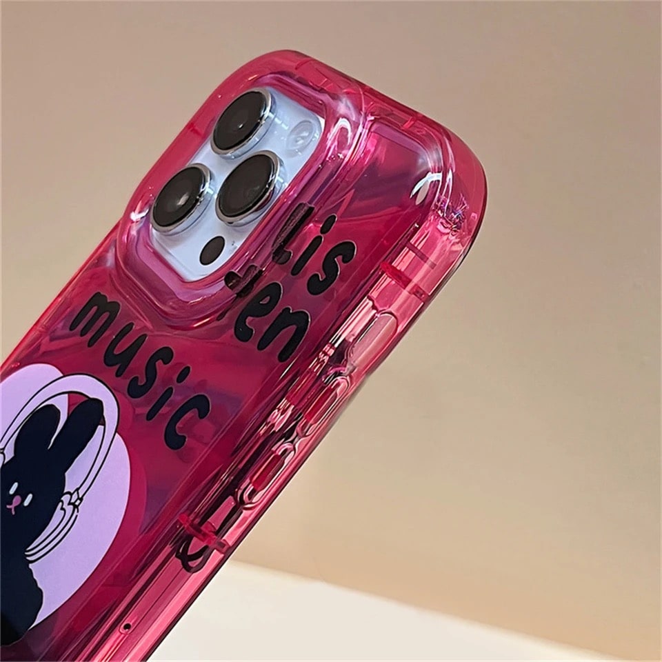 Adorable Pink Bunny Y2K Phone Cover for iPhone Models
