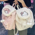 Soft Hello Kitty backpack with pink background – kawaii style